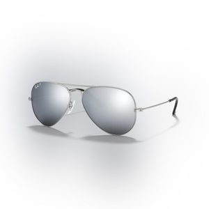 Ray Ban Unisex Silver Mirror Lenses Aviator